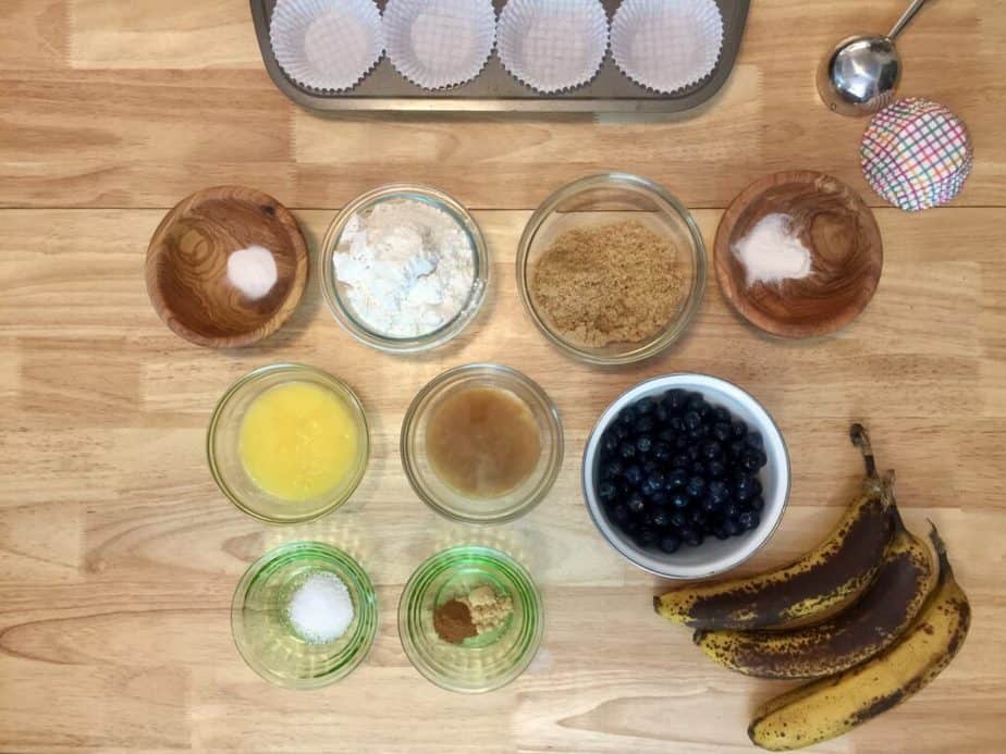 Vegan Muffins are even easier when you set up your mis-en-place