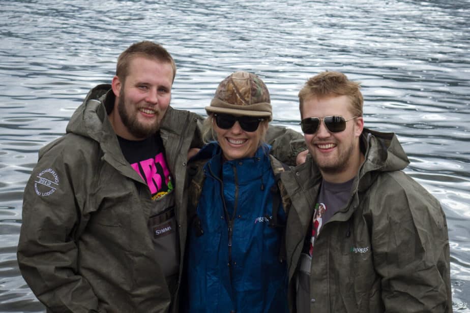 My Mom with my two brothers on a fishing trip, about 15 years after her food allergy diagnosis