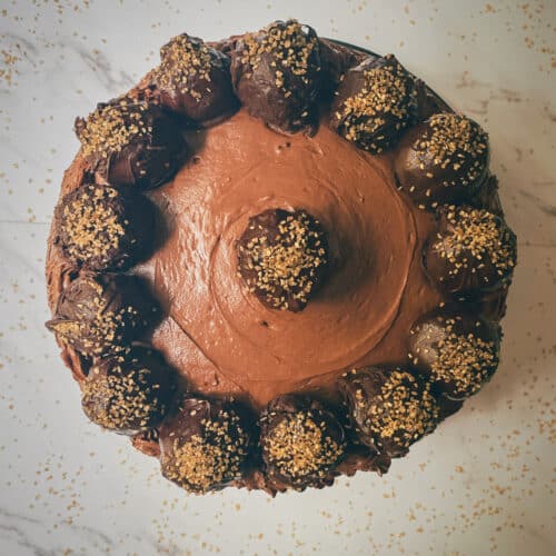 vegan gluten free chocolate truffle cake