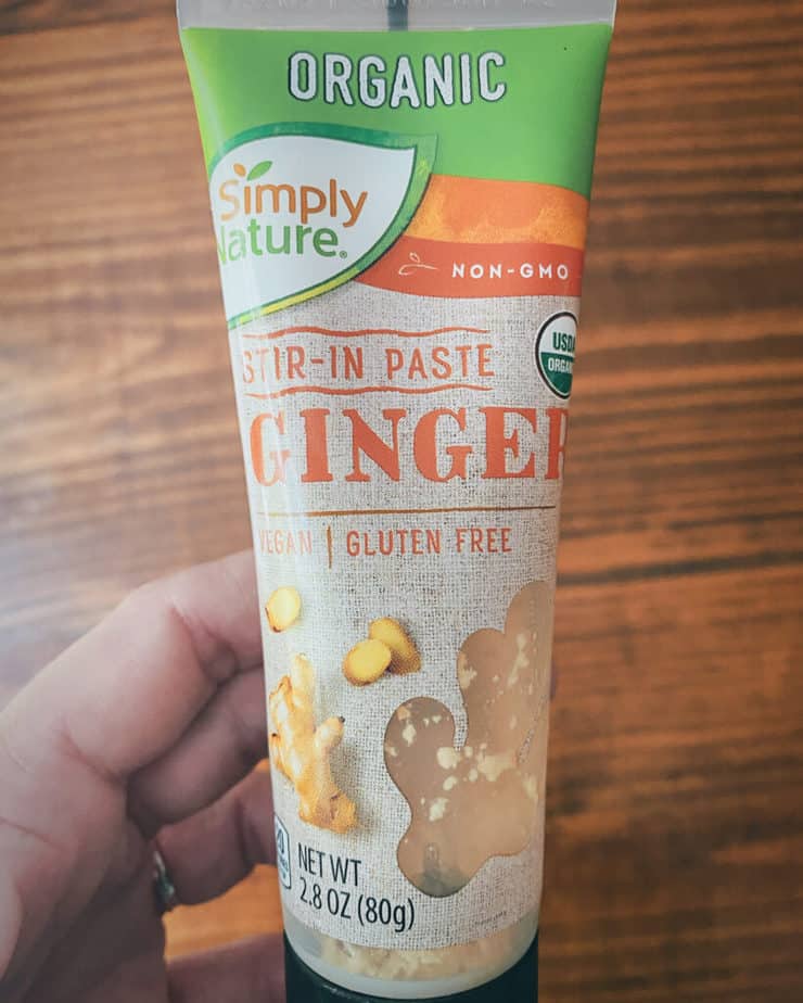 A tube of Simply Nature's organic Stir-In Paste Ginger. I always have a tube on hand!