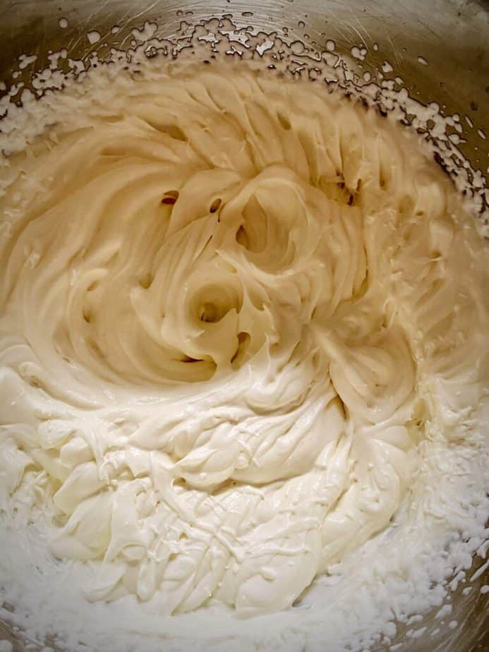 completed amaretto whipped cream