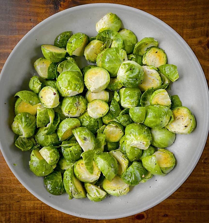 brussels sprouts ready for the air fryer