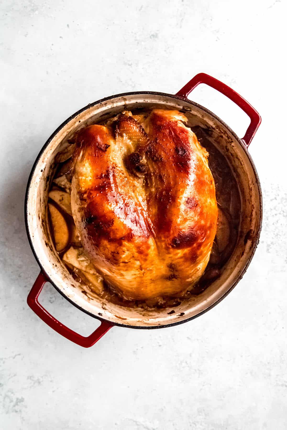 Simple Roast Turkey in a Dutch Oven